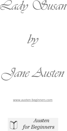 Product picture Lady Susan by Jane Austen e-book in pdf format